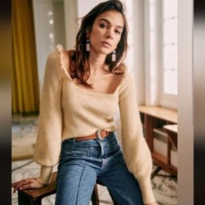 Sezane Cream Sweater